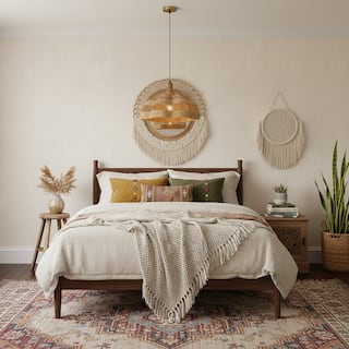 Aurelia 1-Light Raffian Dome Pendant, Coastal Boho - Handwoven - 20" Wide