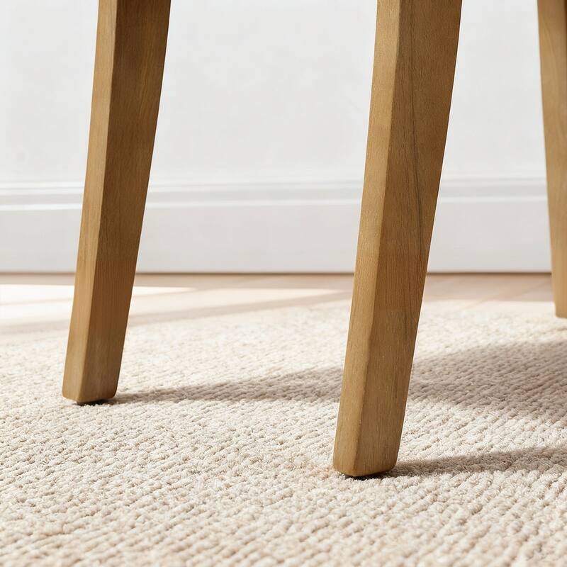 Linen Upholstered Solid Wood Dining Chair (Set of 2)