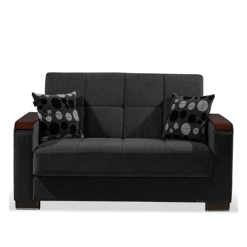 Collection Upholstered Convertible Loveseat With Storage