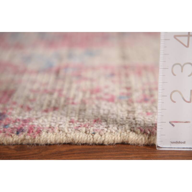 Abstract / Modern Area Rug Hand-Knotted Multi-Color Wool Carpet - 7'10"x 9'8"