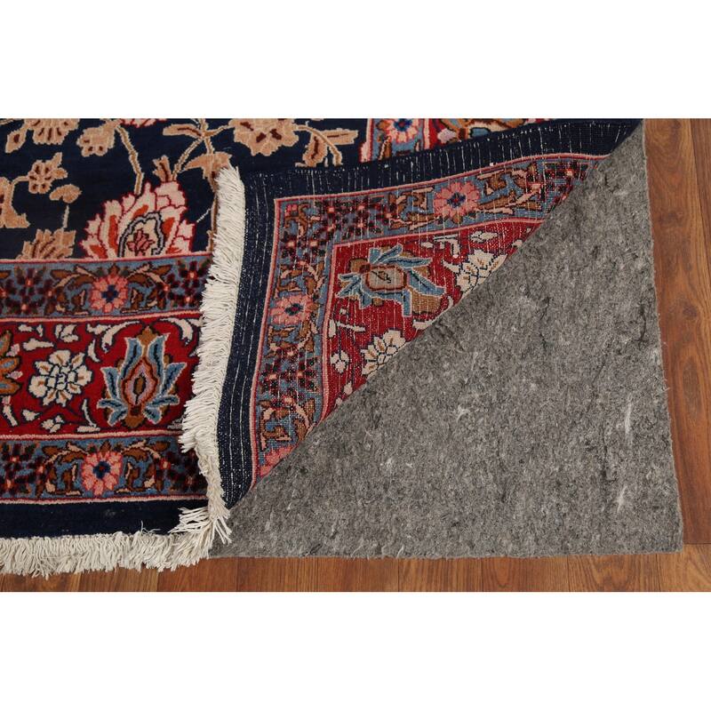 Vegetable Dye Blue Mood Persian Vintage Area Rug Handmade Wool Carpet - 9'10"x 12'10"