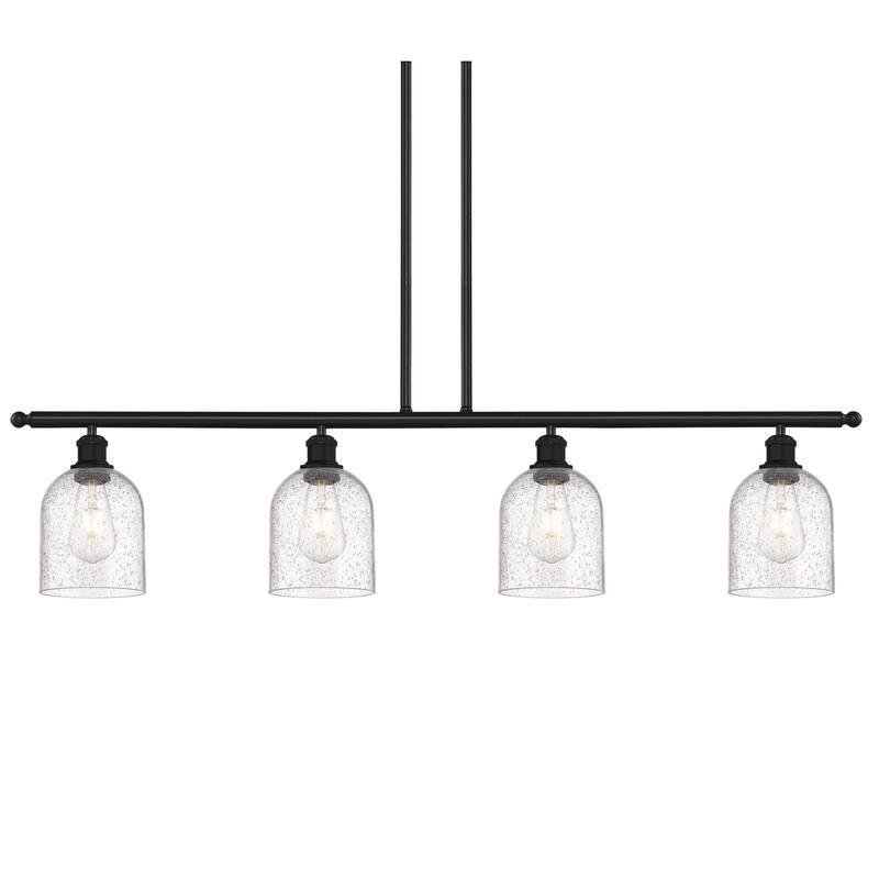 Innovations Lighting 516-4I-10-48 Bella Pendant Bella 4 Light 48" Wide - Matte Black / Seedy