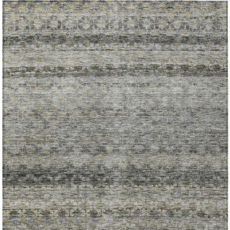 HomeRoots Striped Transitional Rectangle Outdoor Rug