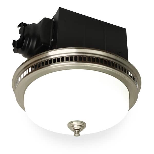 slide 2 of 21, Exhaust Fan, Ultra Quiet 110 CFM 1.5 Sones Ventilation Exhaust Bathroom Fan with Light and Nightlight, 3 Years Warranty Brushed Nickel