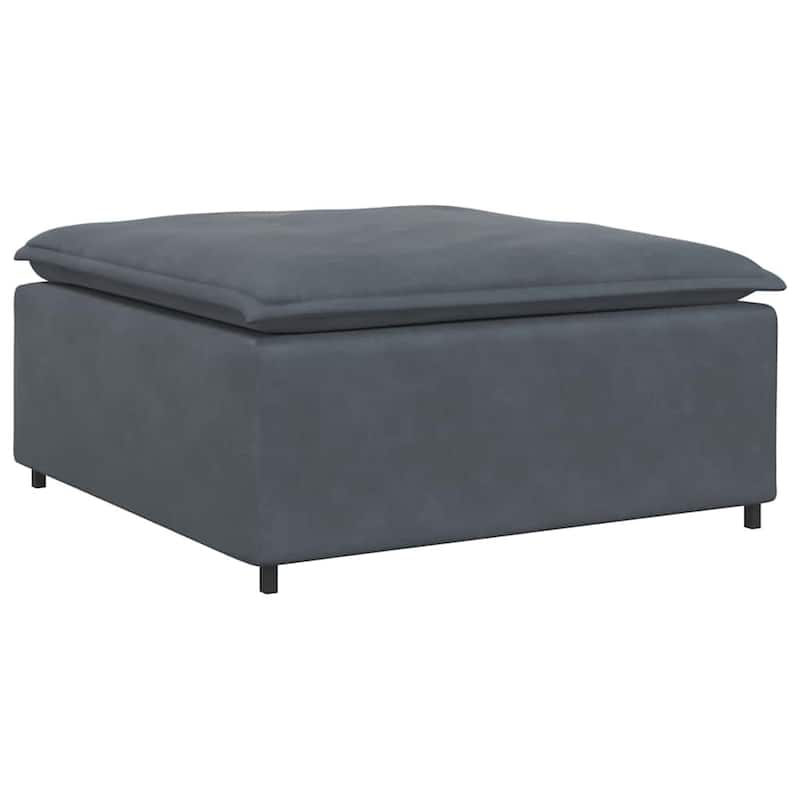 vidaXL Modular Sofa Dark Grey Velvet (100% Polyester), Foam, Metal, Wood - 78.7 x 118.1 x 25.2 in