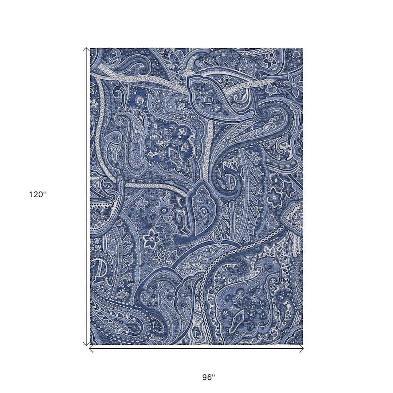 HomeRoots Paisley Traditional Rectangle Outdoor Rug