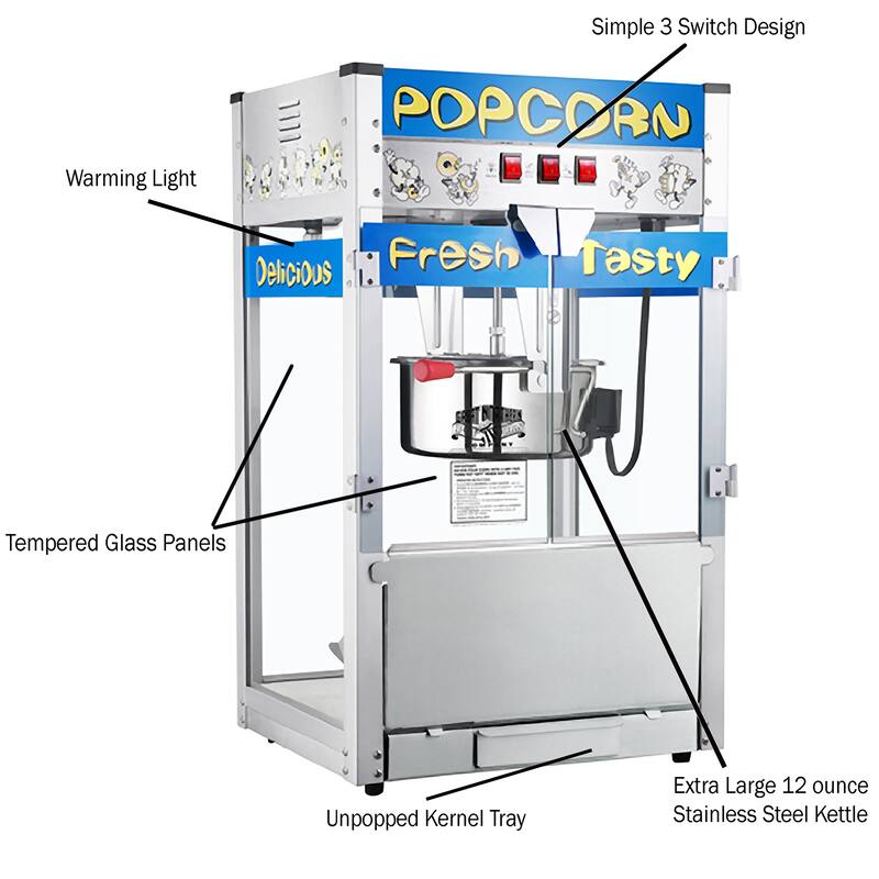 Great Northern Pop Heaven Commercial Quality Popcorn Machine, 12oz - 12 oz - 12 oz