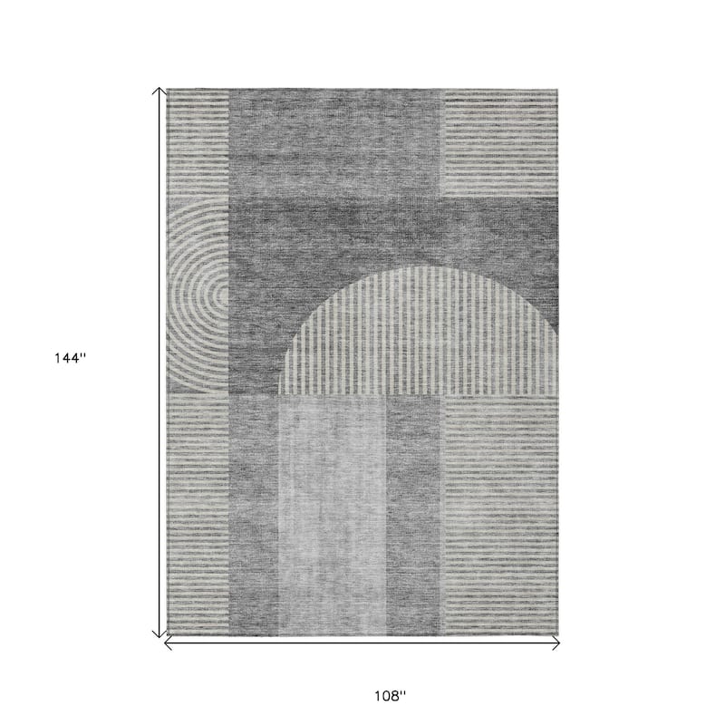 HomeRoots Geometric Transitional Rectangle Outdoor Rug