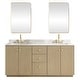 preview thumbnail 93 of 126, Oza Bath Vanity with Quartz Stone Top and Mirror