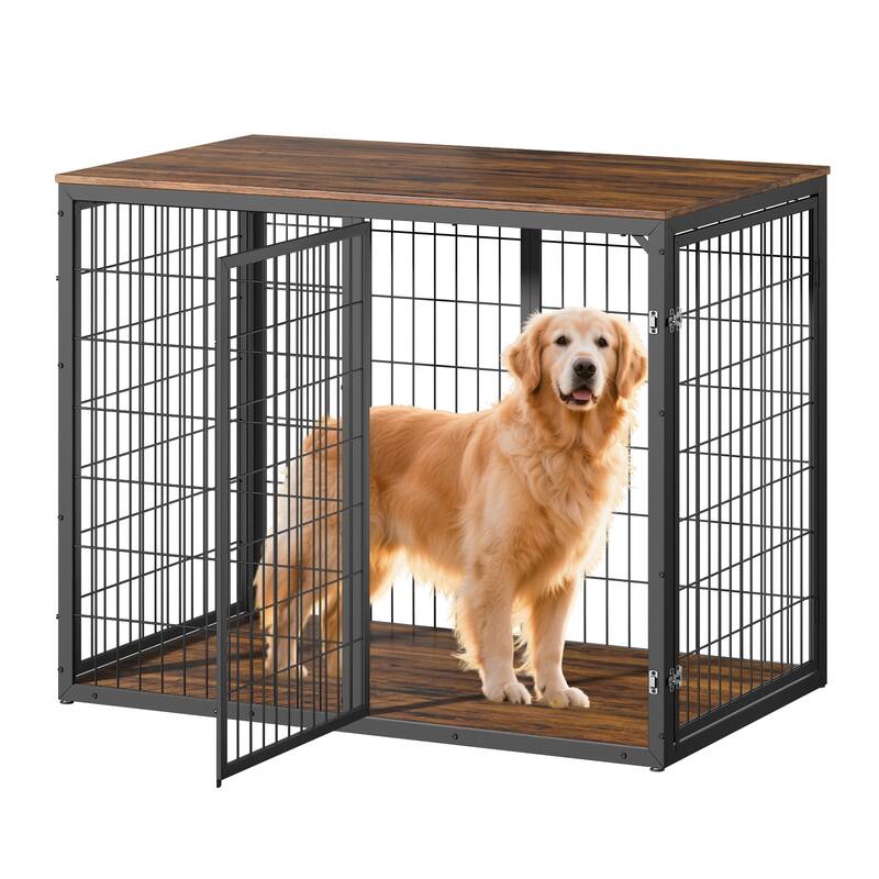 47'' Dog Crate Dog Cage Furniture with 3 Doors for Large and Medium Dogs