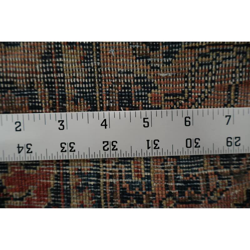 Hand Knotted Oriental 100% Wool Carpet Traditional Floral Oranges & Rust Sarouk Area Rug - 4' 0'' X 2' 0''