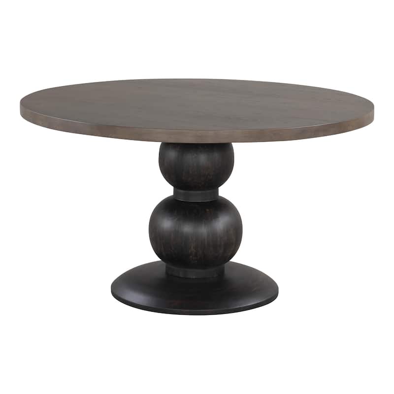 Furniture of America Callum Modern 5-Piece Espresso Wood Round Dining Set with Swivel Chairs