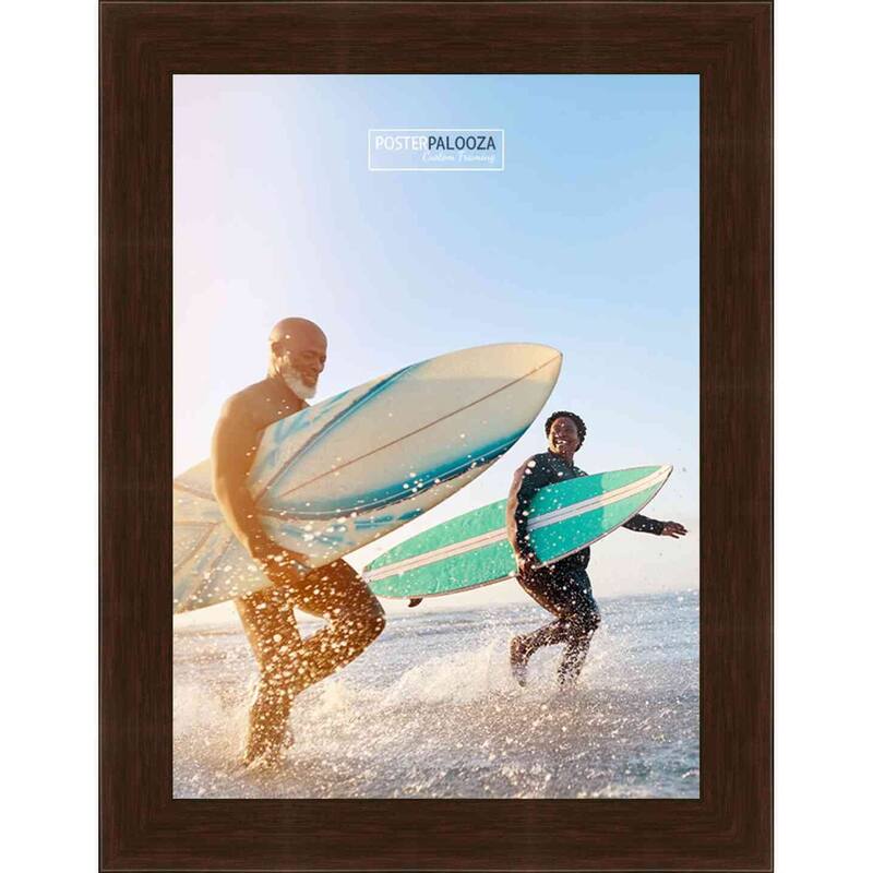 17x15 Traditional Mahogany Complete Wood Picture Frame with UV Acrylic, Foam Board Backing, & Hardware