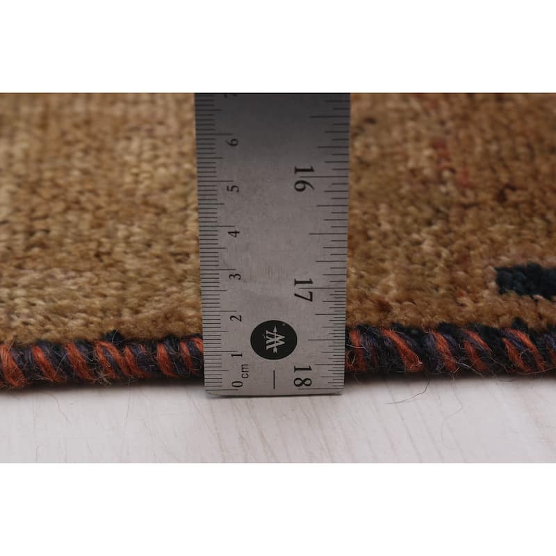 ECARPETGALLERY Hand-knotted Melis Vintage Tan Wool Rug - 4'8 x 11'4