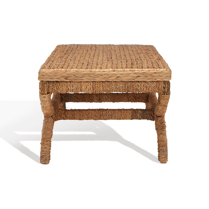 SAFAVIEH Couture Trajka Tropical Coastal Boho Water Hyacinth Coffee Table - 44 In. W x 24 In. D x 18 In. H - 44Wx24Dx18H