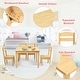 preview thumbnail 8 of 8, Gymax Kids 5 Piece Table Chair Set Pine Wood Children Play Room
