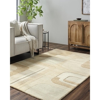 Donavon Modern Geometric Wool Area Rug