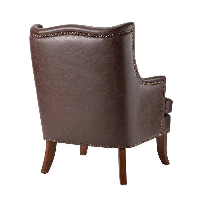 Konrad Comfy Living Room Vegan Leather Armchair by HULALA HOME