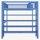 preview thumbnail 8 of 47, Full Size Metal Loft Bed with 4-Tier Storage Shelves and Ladder