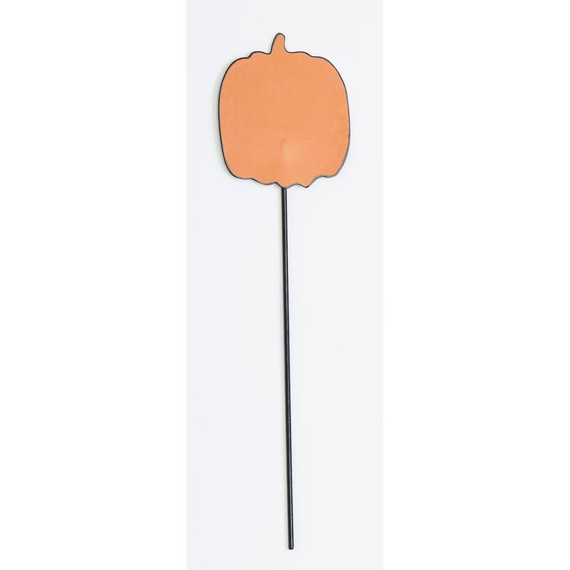 14" Iron Fall Orange Pumpkin to Personalize Figure Pick, Set of 3 - 14