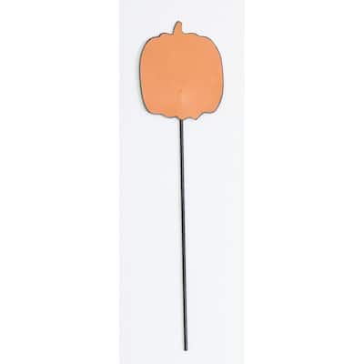 14" Iron Fall Orange Pumpkin to Personalize Figure Pick, Set of 3 - 14