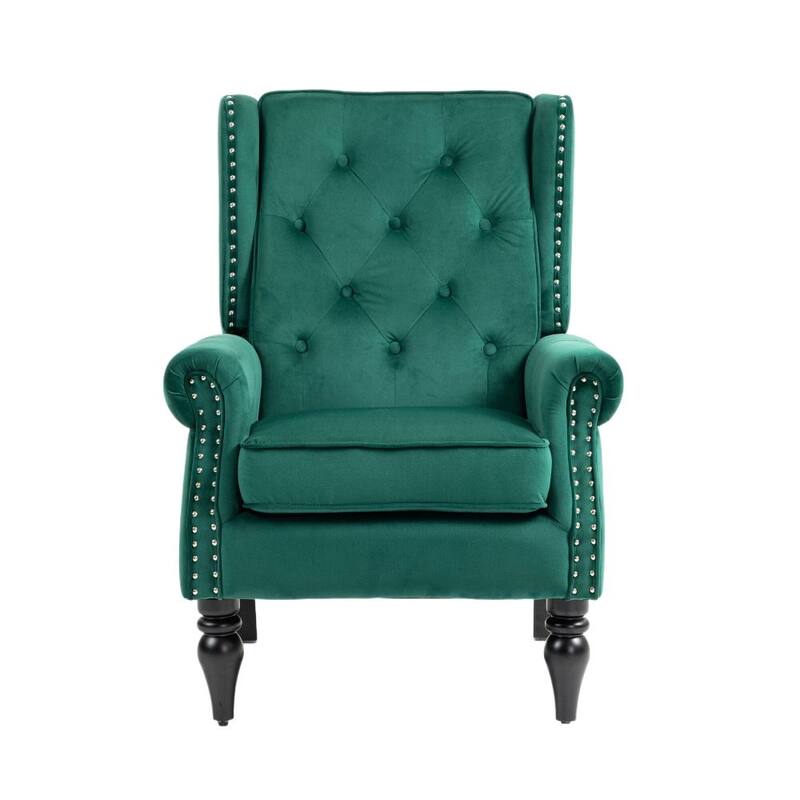 Modern Accent Chair with Sturdy Wood Legs