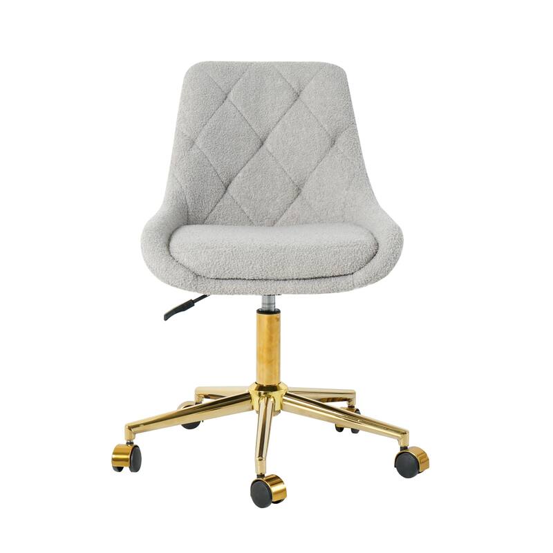 Modern teddy velvet fabric golden leg living room furniture dining chair, gold-plated five-claw chair legs, soft and com