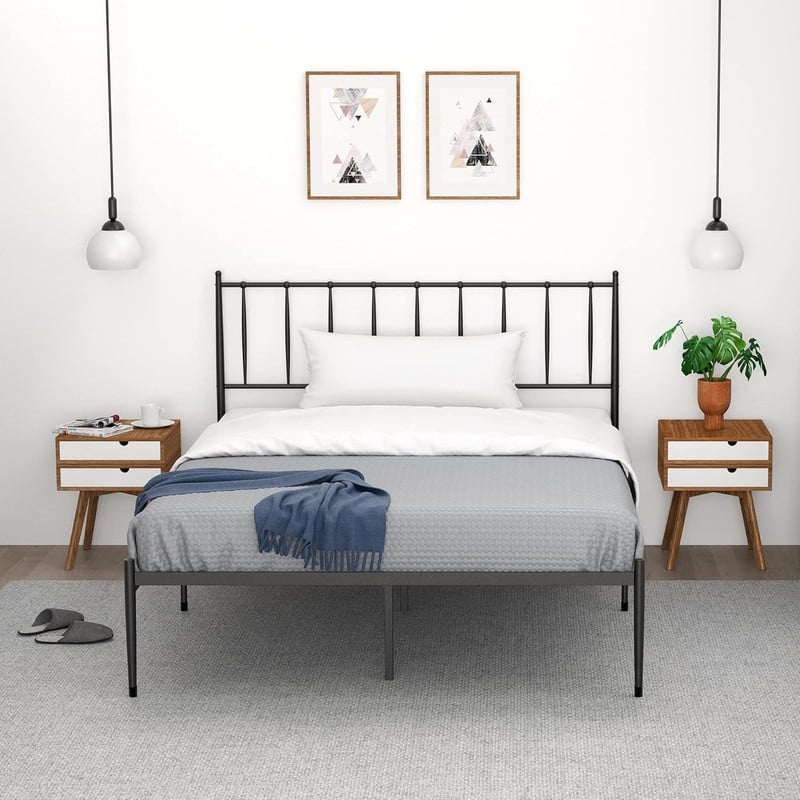 Metal Platform Bed Frame with Storage