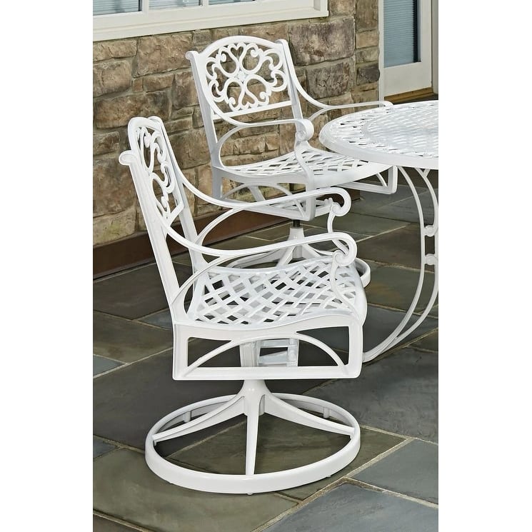 Sanibel White 5 Piece Outdoor Dining Set - N/A