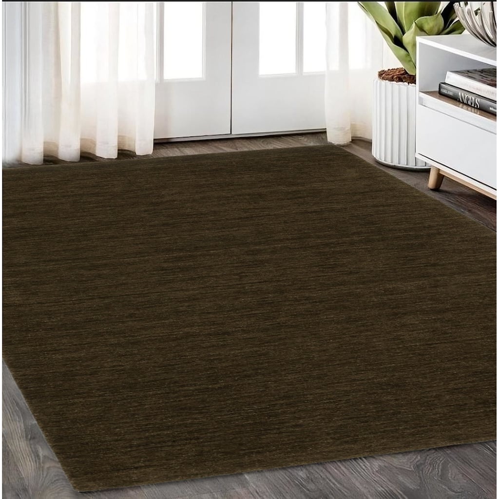 HomeRoots Solid Color Casual Rectangle Area Rug - 95.67 in. x 59.84 in. x 0.59 in.