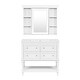 preview thumbnail 25 of 31, 36″ Modern Bathroom Vanity with Mirror Medicine Cabinet & 4-Drawer Storage Cabinet
