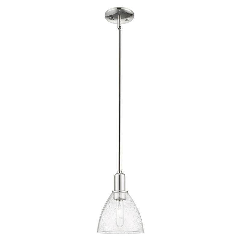 Innovations Lighting Endless Possibilities Arcadia - Bristol - 1 Light 8" Stem Hung Mini Pendant - Polished Nickel/Seedy