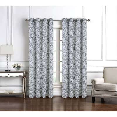 Brent Leaves Jacquard Window Curtain Panel