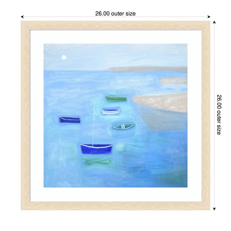 Kate and Laurel Framed Art Calm Waters by Guilana Lazzerini