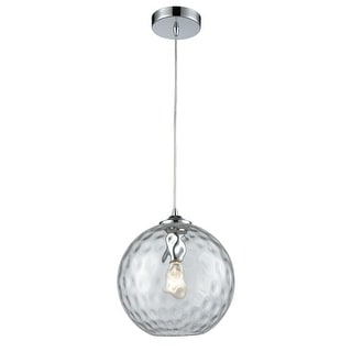 Atlas Lighting Watersphere Mid Century Modern Textured Orb Pendant Light for Kitchen Island or Above Dining Table - 10 in. Wide