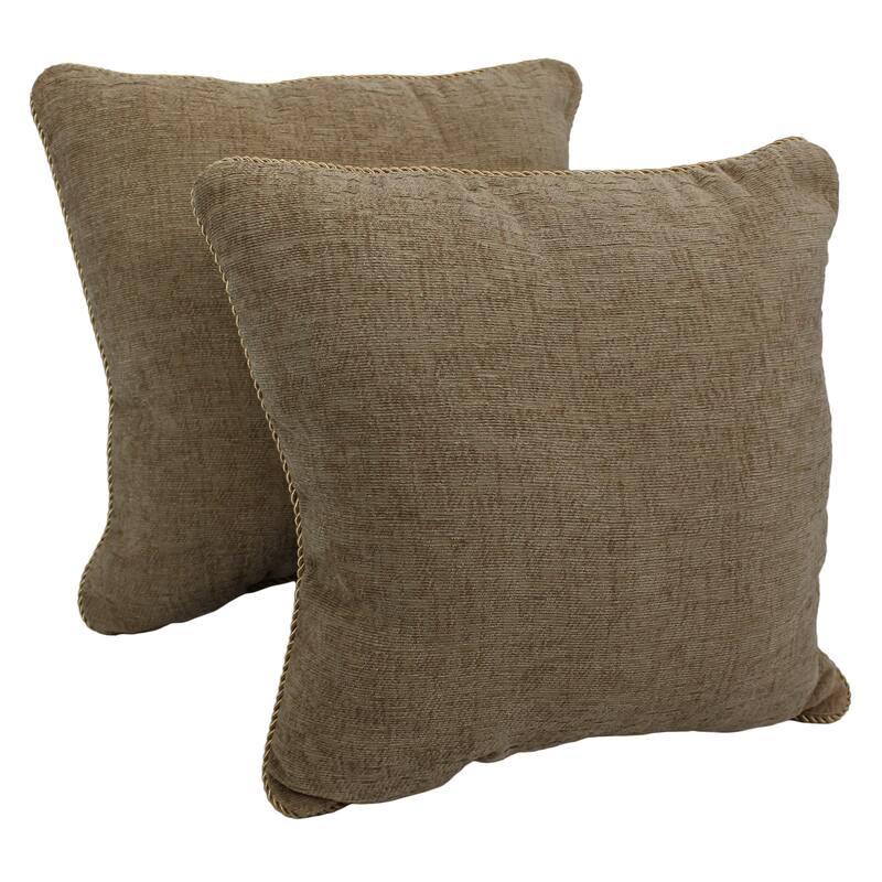 Blazing Needles 18-inch Chenille Corded Throw Pillow (Set of 2)