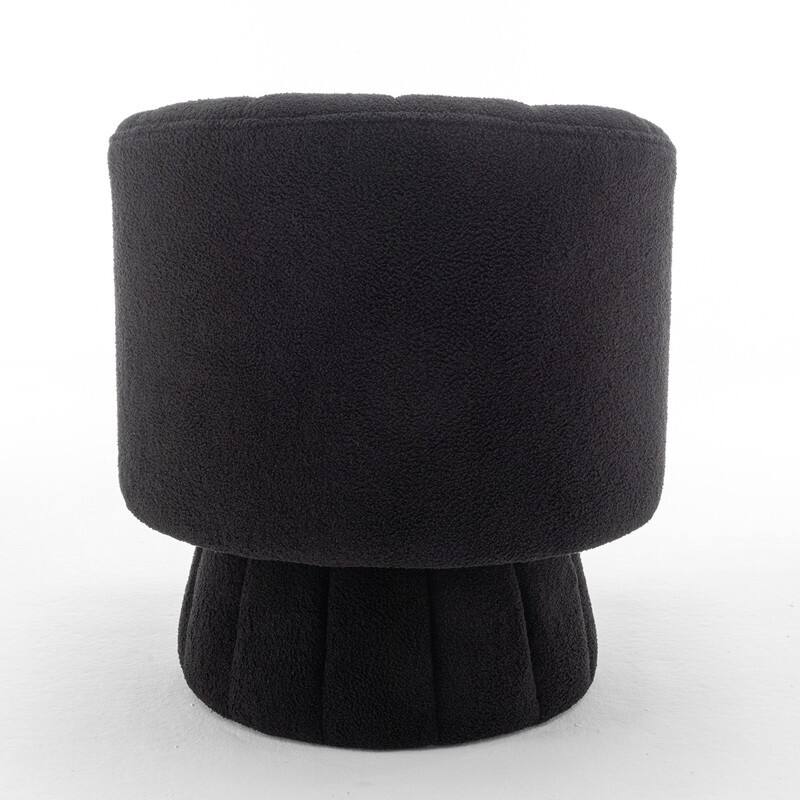 SEYNAR Modern Glam Velvet Upholstered Round Swivel Accent Barrel Chair