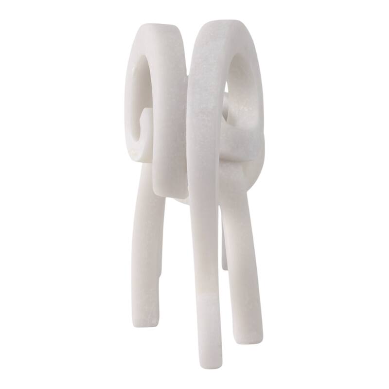 Resin Sculpture Modern Ninove Abstract Elephant Design - 10" White - 12.75" x 4.5" x 10.25"