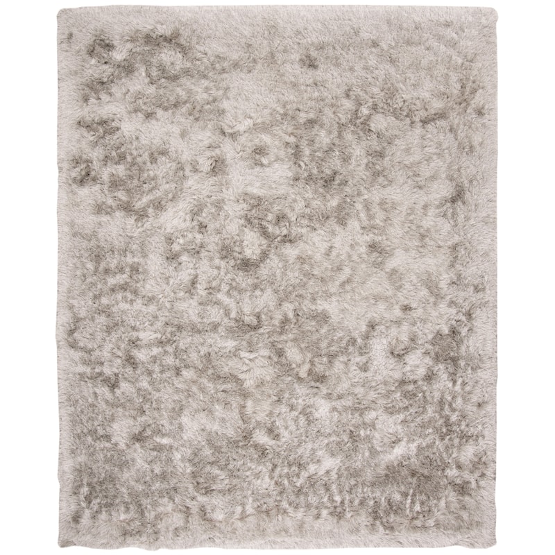 SAFAVIEH Handmade Ocean Shag Lyse Glam 2.5-inch Thick Rug - 11' x 15' - Light Grey