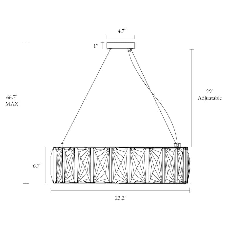Modern Crystal 6-Light Drum Chandelier for Living Dining Room - Gold