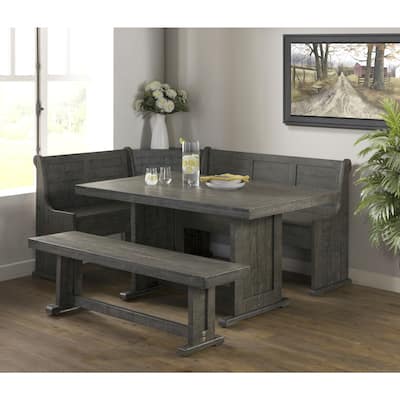 Modern Dining Bench Seating Set - Kitchen Corner Booth Table with Storage