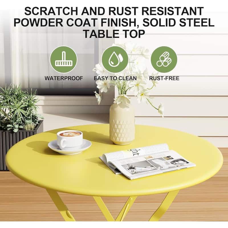Outdoor Patio Table and Chairs Set for Apartments Porch Pool