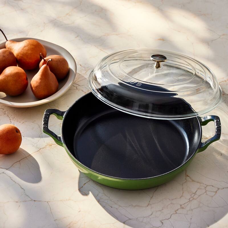 STAUB Cast Iron 3.5-qt Braiser with Glass Lid