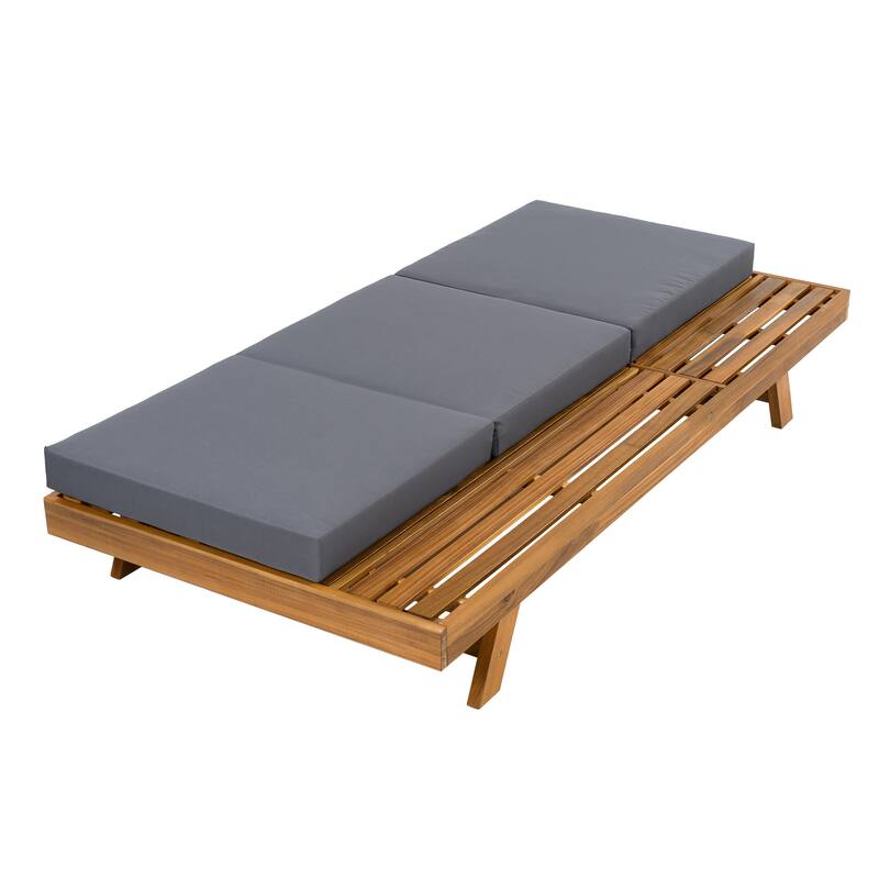 Christopher Knight Home- Austin Acacia Wood Outdoor Chaise Lounge