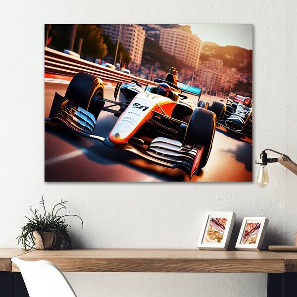 Designart 'Racing car in Monaco GP XI' Cars Race Car Formula 1 Metal ...