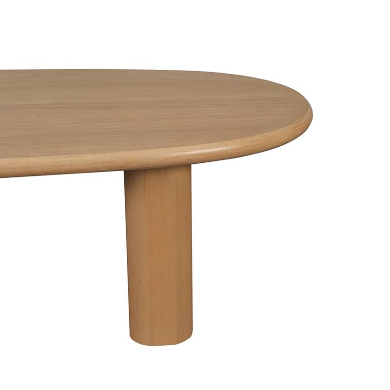 51'' Tapered Tabletop Coffee Table, NATURAL WOOD/BLACK