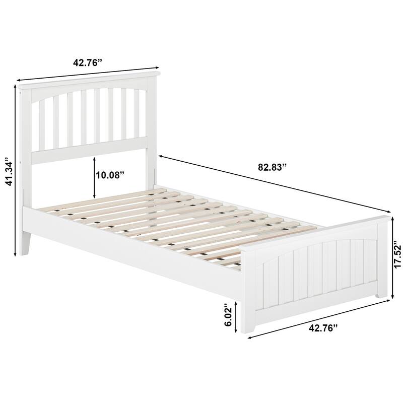 Becket Solid Wood Low Profile Platform Bed with Matching Footboard