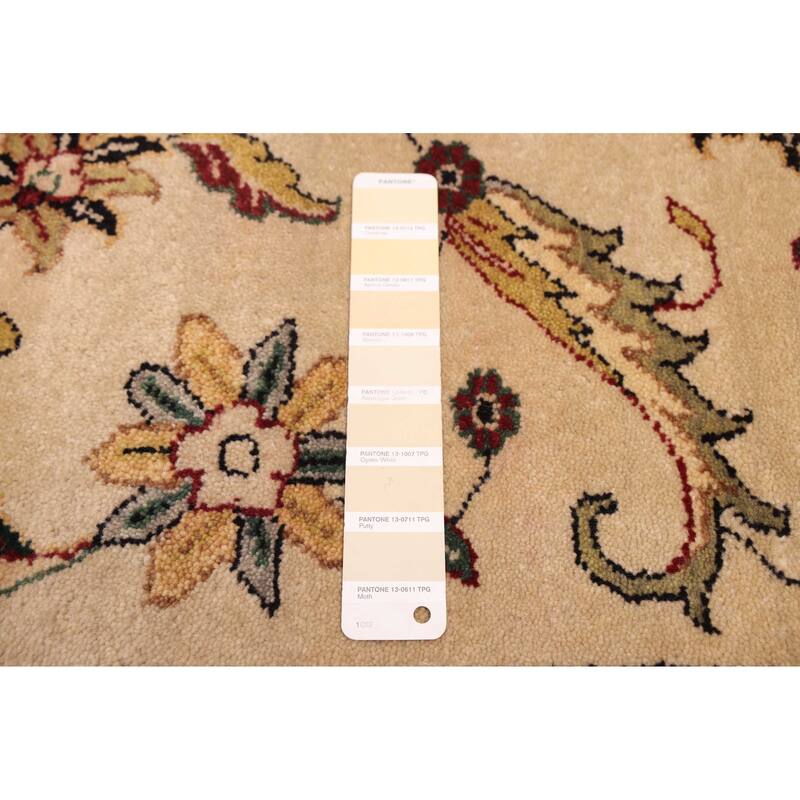 ECARPETGALLERY Hand-knotted Finest Agra Jaipur Beige, Light Khaki Wool Rug - 8'0 x 10'0