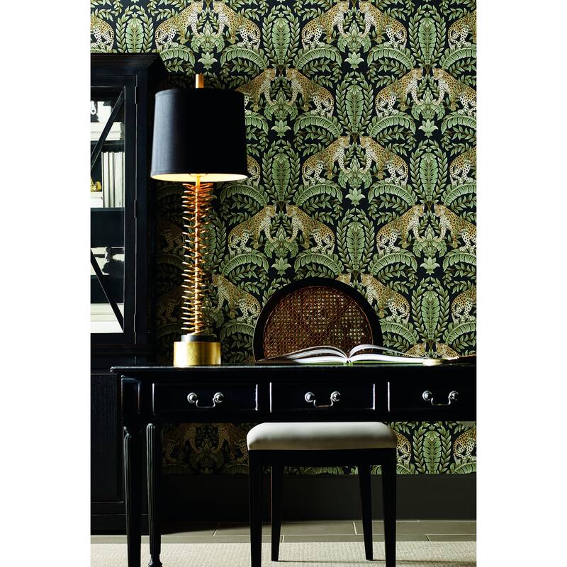Wanek, Jungle Leopard Wallpaper, 27 in x 27 ft = 60.75 sq ft, Wallpaper Roll