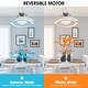 preview thumbnail 9 of 20, Chrome/ Crystal 4-light Chandelier/ Ceiling Fan with Remote